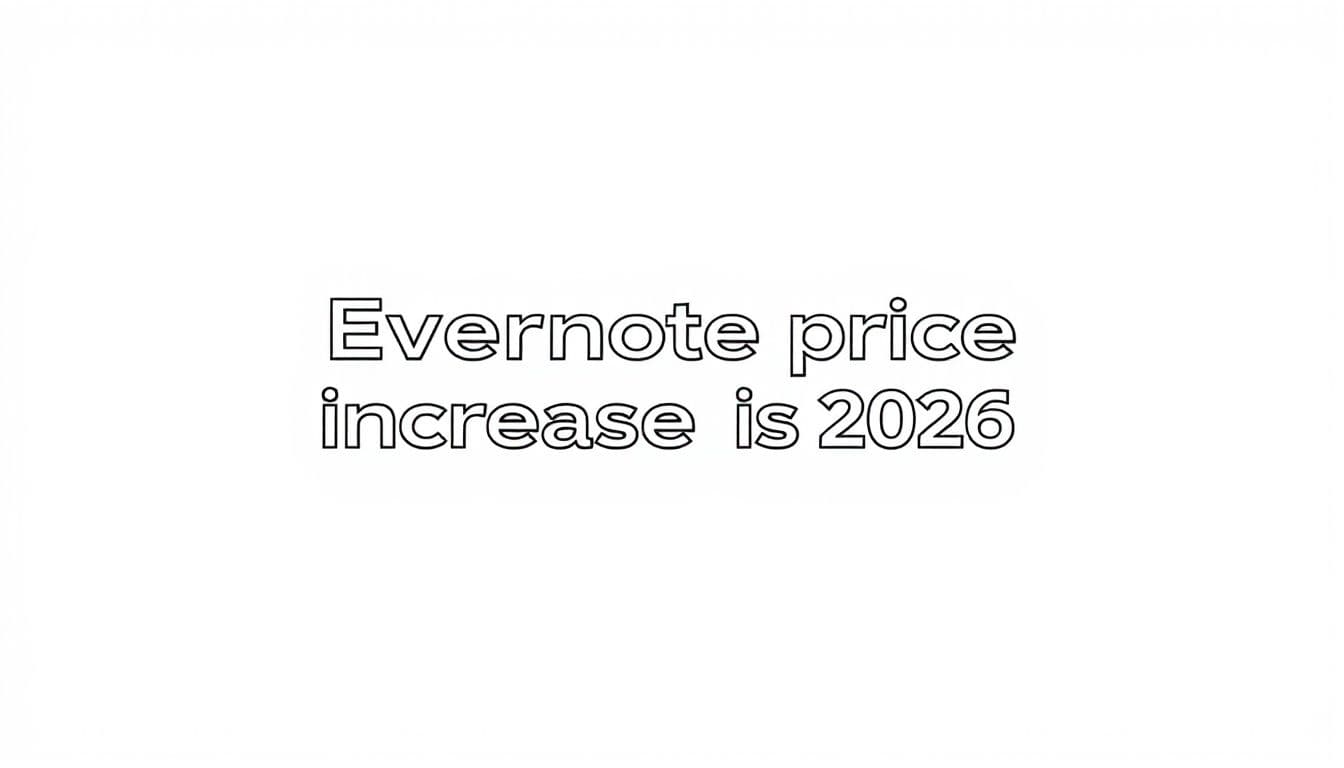 Evernote 2026 Price Increase: Costs, Changes & Alternatives